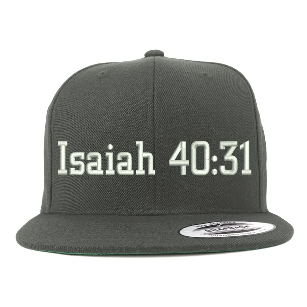 Trendy Apparel Shop Isaiah 40:31 Embroidered Flatbill Snapback