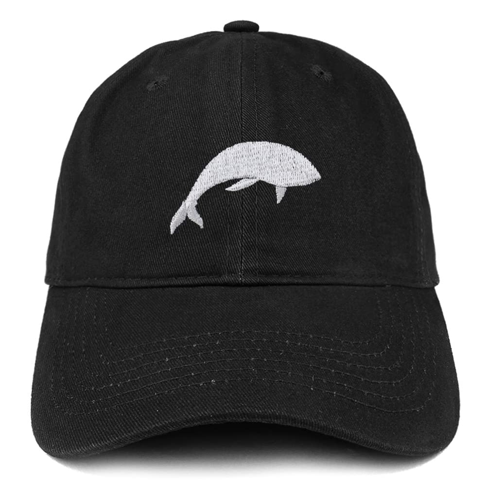 Trendy Apparel Shop Humpback Whale Embroidered Low Profile Soft Cotton Baseball Cap