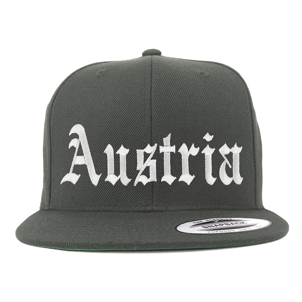 Trendy Apparel Shop Austria Old English Embroidered Flatbill Snapback