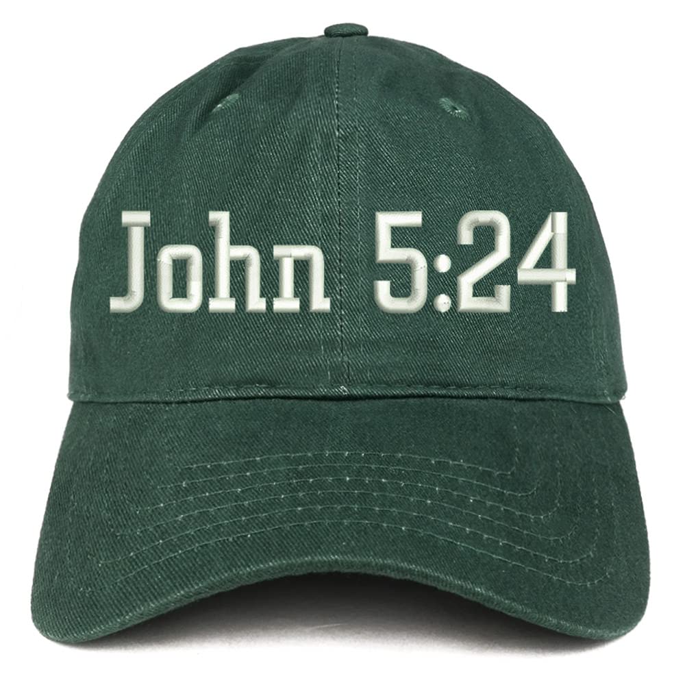 Trendy Apparel Shop John 5:24 Low Profile Soft Cotton Baseball Cap