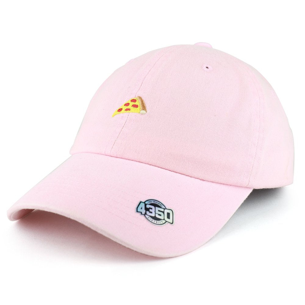Trendy Apparel Shop Pizza Fastfood Embroidered Washed Cotton Unstructured Dad Hat