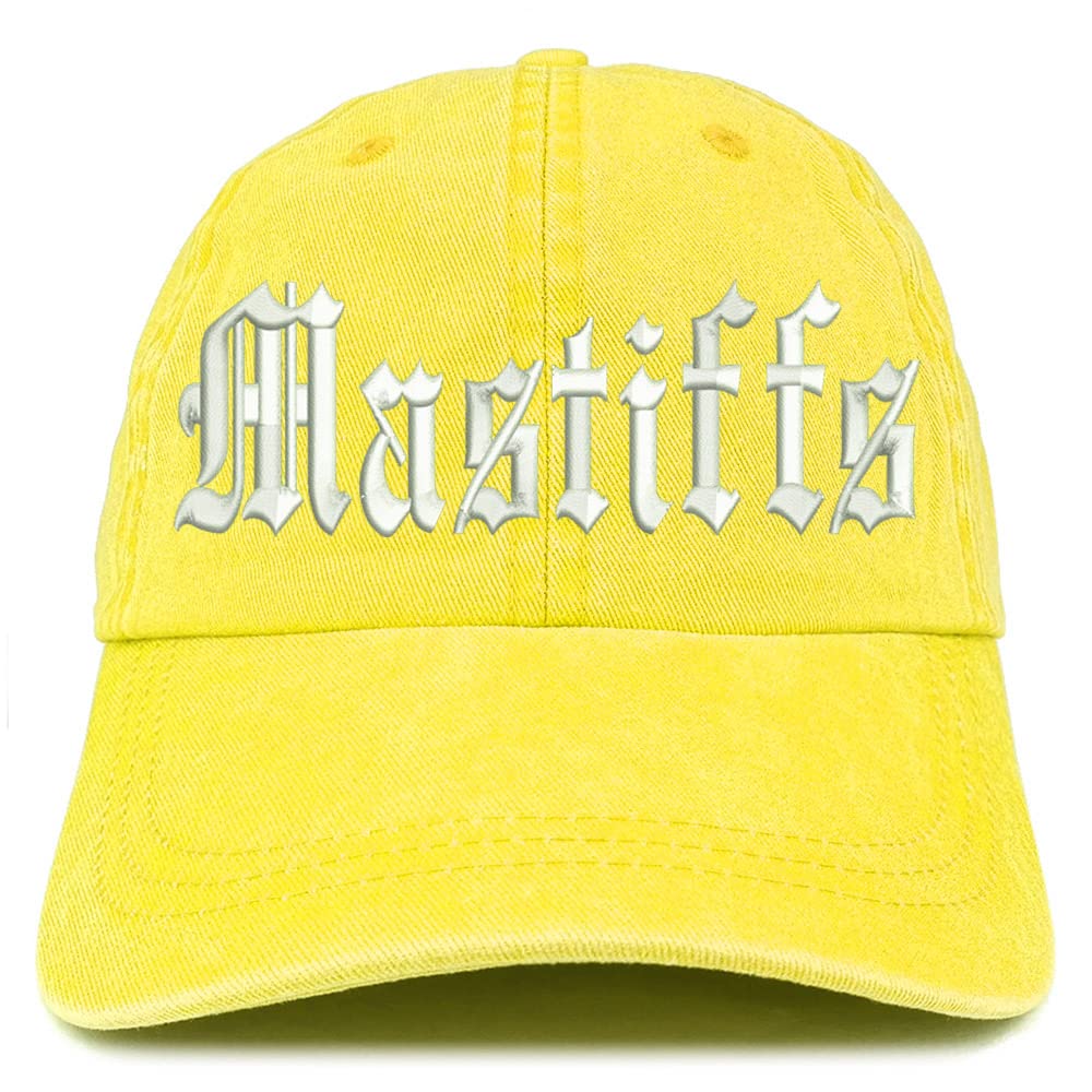 Trendy Apparel Shop Old English Mastiffs Washed Pigment Dyed Baseball Cap