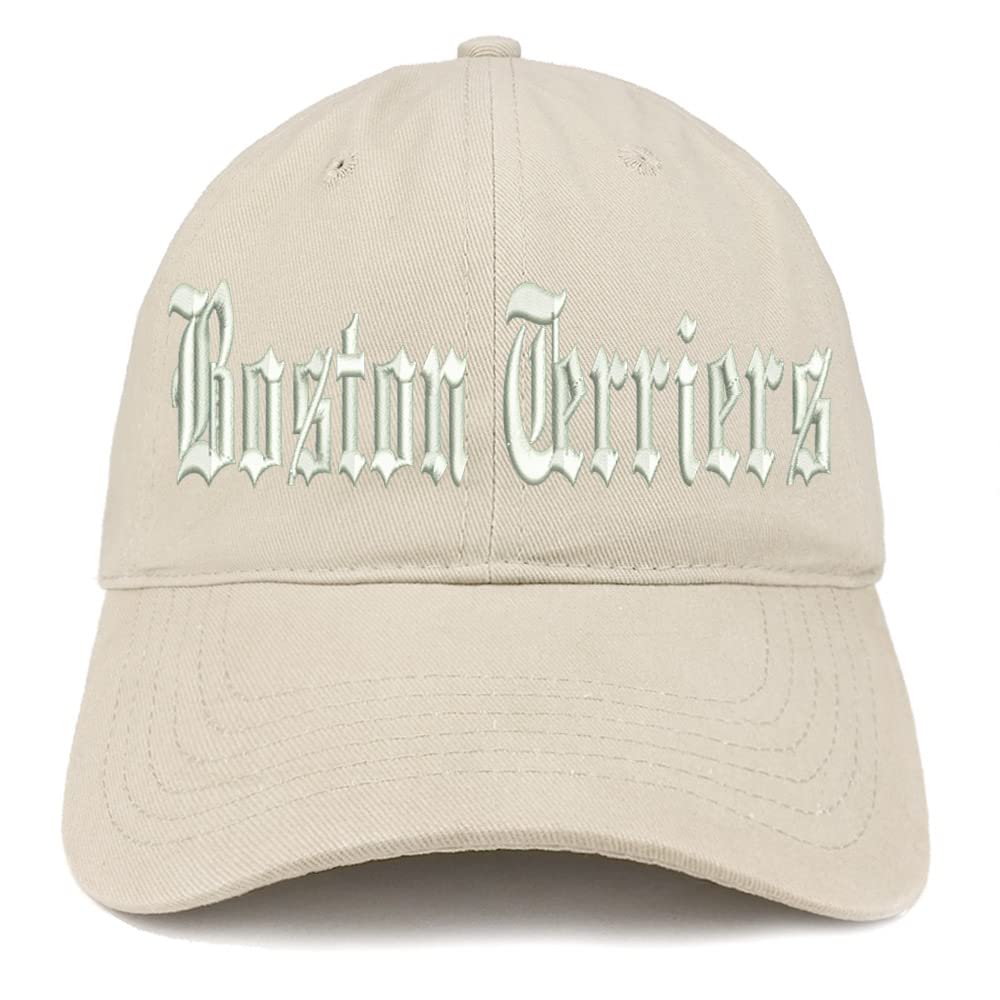 Trendy Apparel Shop Old English Boston Terriers Low Profile Soft Cotton Baseball Cap