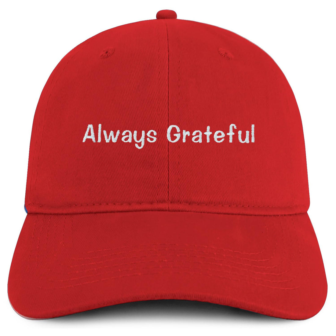 Trendy Apparel Shop Always Grateful Embroidered Cotton Unstructured Low Profile Dad Hat