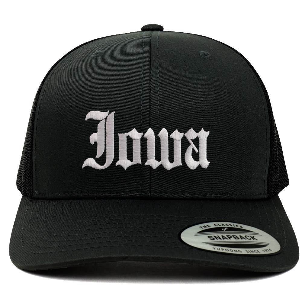Trendy Apparel Shop Iowa State Old English 6 Panel Trucker Mesh Cap