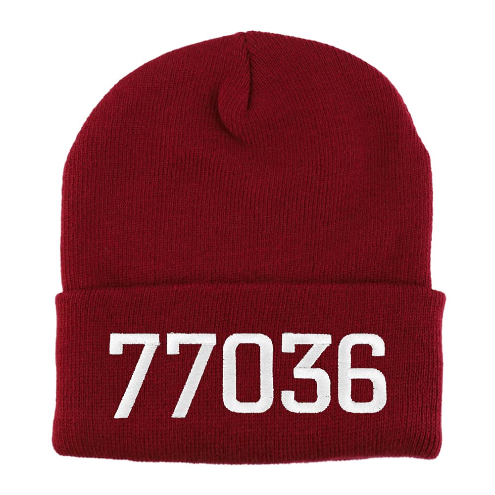 Trendy Apparel Shop 77036 Houston TX Old English Embroidered Long Cuff Beanie