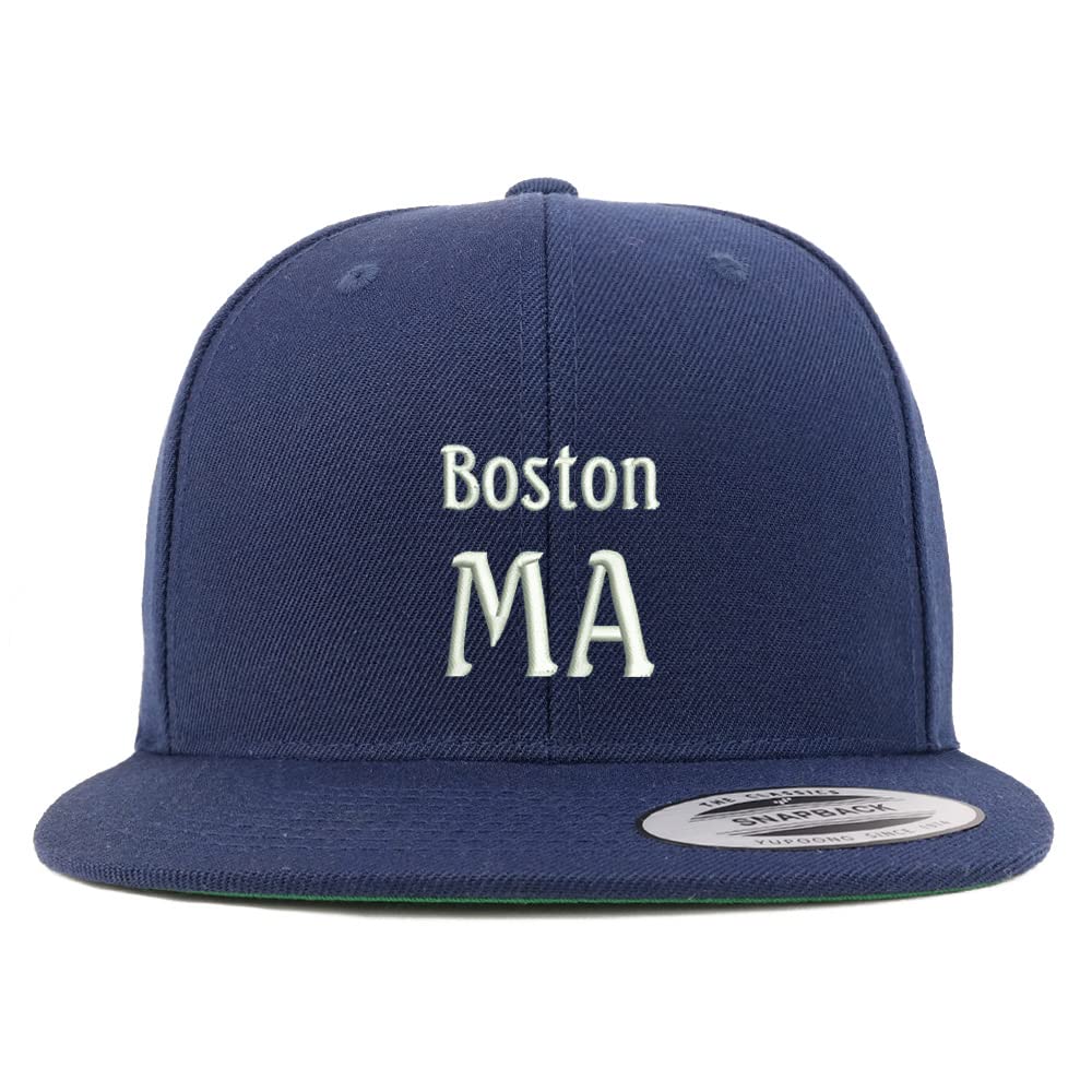Trendy Apparel Shop Boston MA Embroidered Flatbill Snapback
