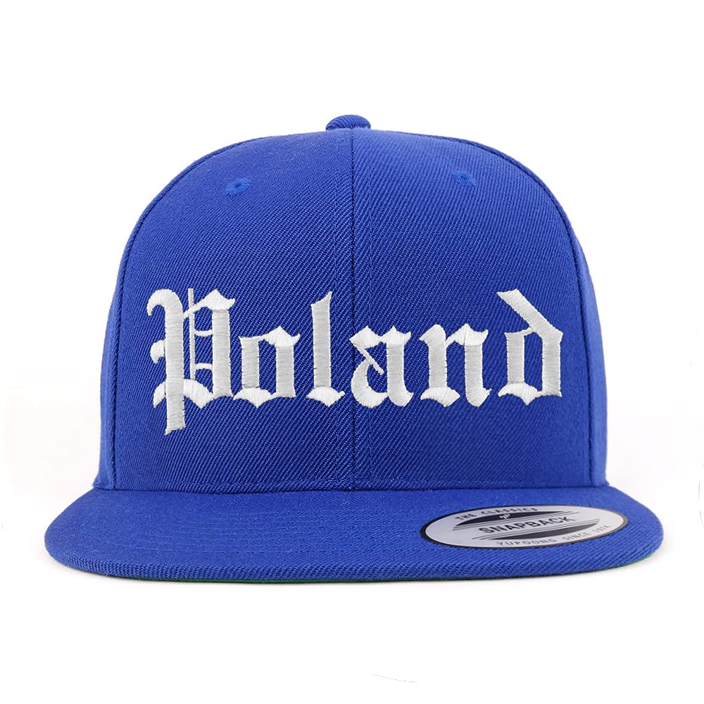 Trendy Apparel Shop Poland Old English Embroidered Flatbill Snapback