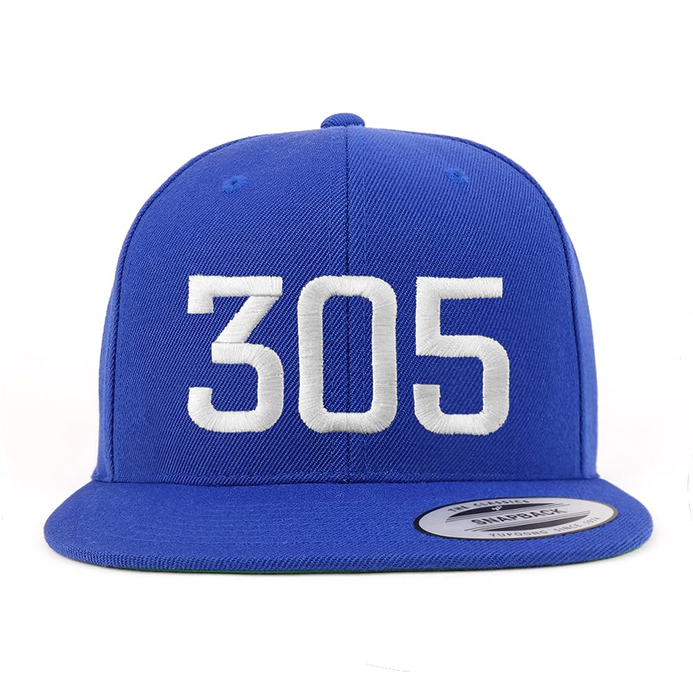 Trendy Apparel Shop Miami 305 Old English Embroidered Flatbill Snapback