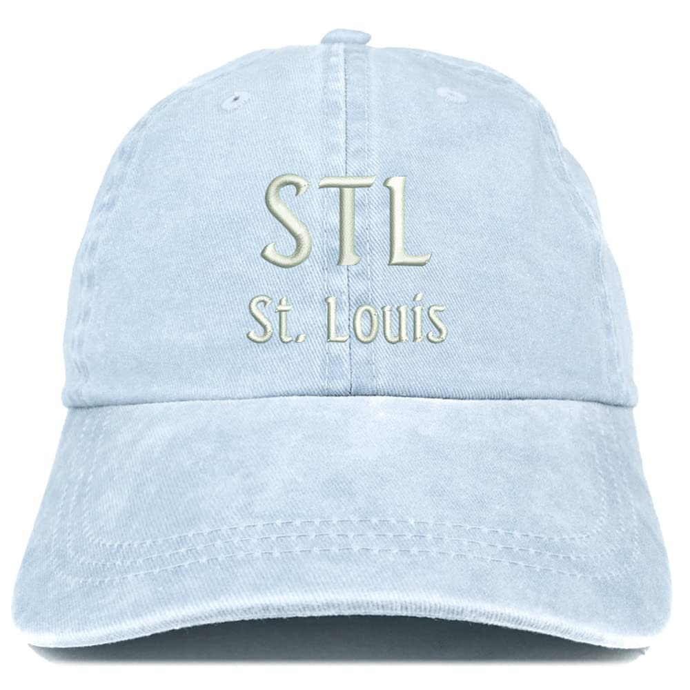 Trendy Apparel Shop STL St. Louis Embroidered Pigment Dyed Washed Baseball Cap