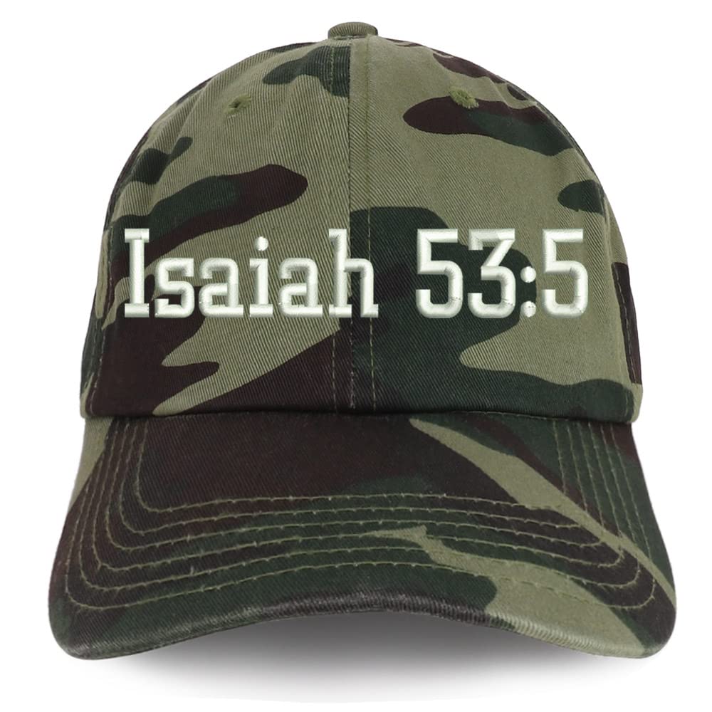 Trendy Apparel Shop Isaiah 53:5 Low Profile Soft Cotton Baseball Cap