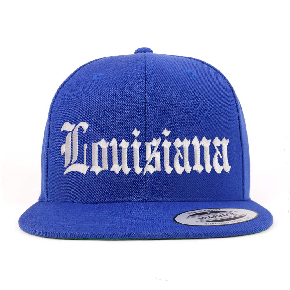 Trendy Apparel Shop Louisuana State Old English Embroidered Flatbill Snapback