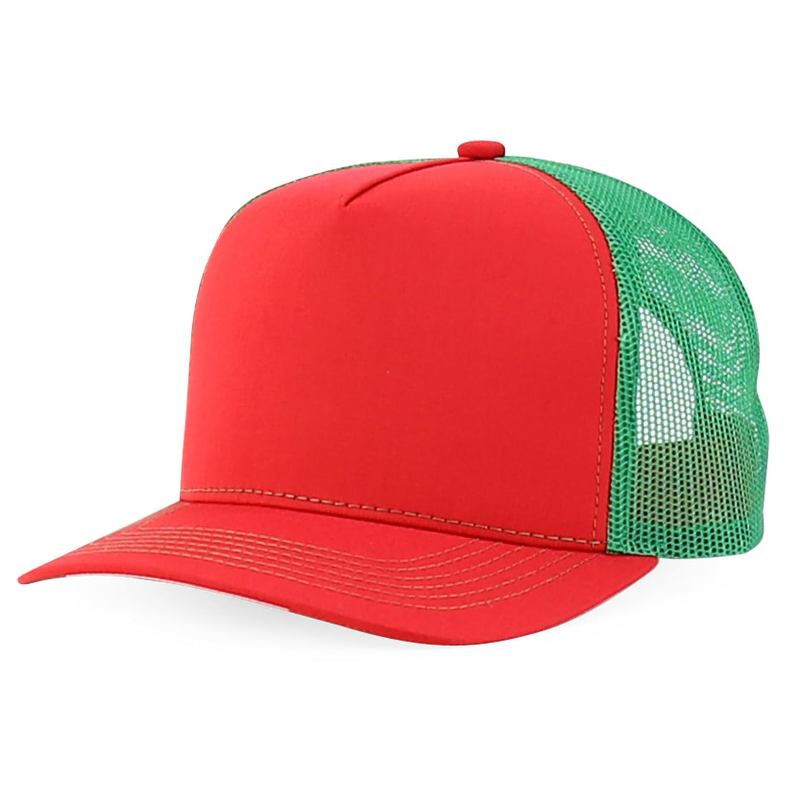 Trendy Apparel Shop 5 Panel Structured Trucker Cap with Mexico Flag Design Undervisor