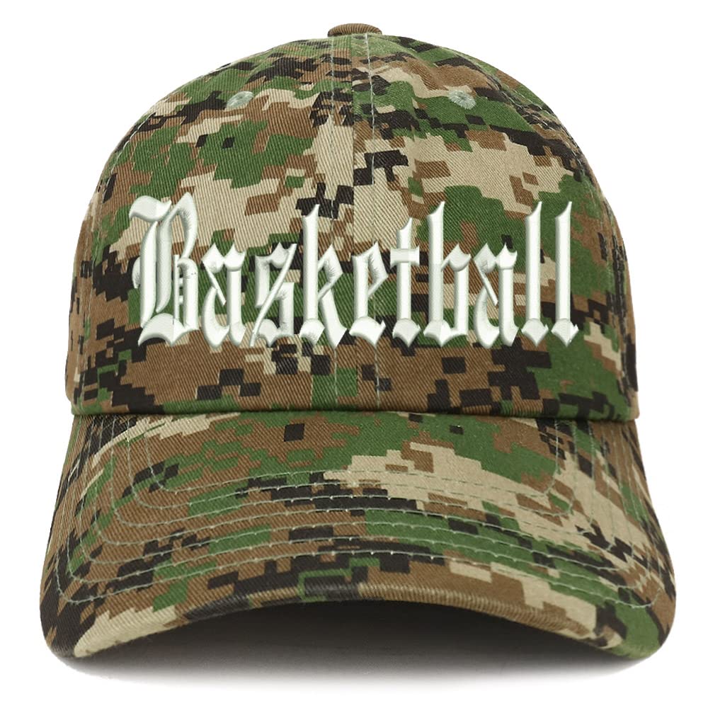 Trendy Apparel Shop Old English Basketball Low Profile Soft Cotton Baseball Cap