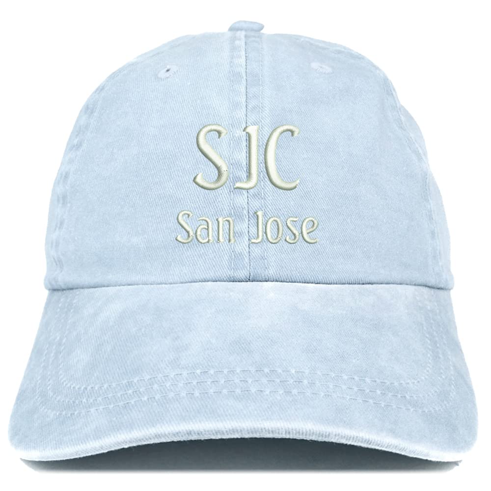 Trendy Apparel Shop SJC San Jose Embroidered Pigment Dyed Washed Baseball Cap