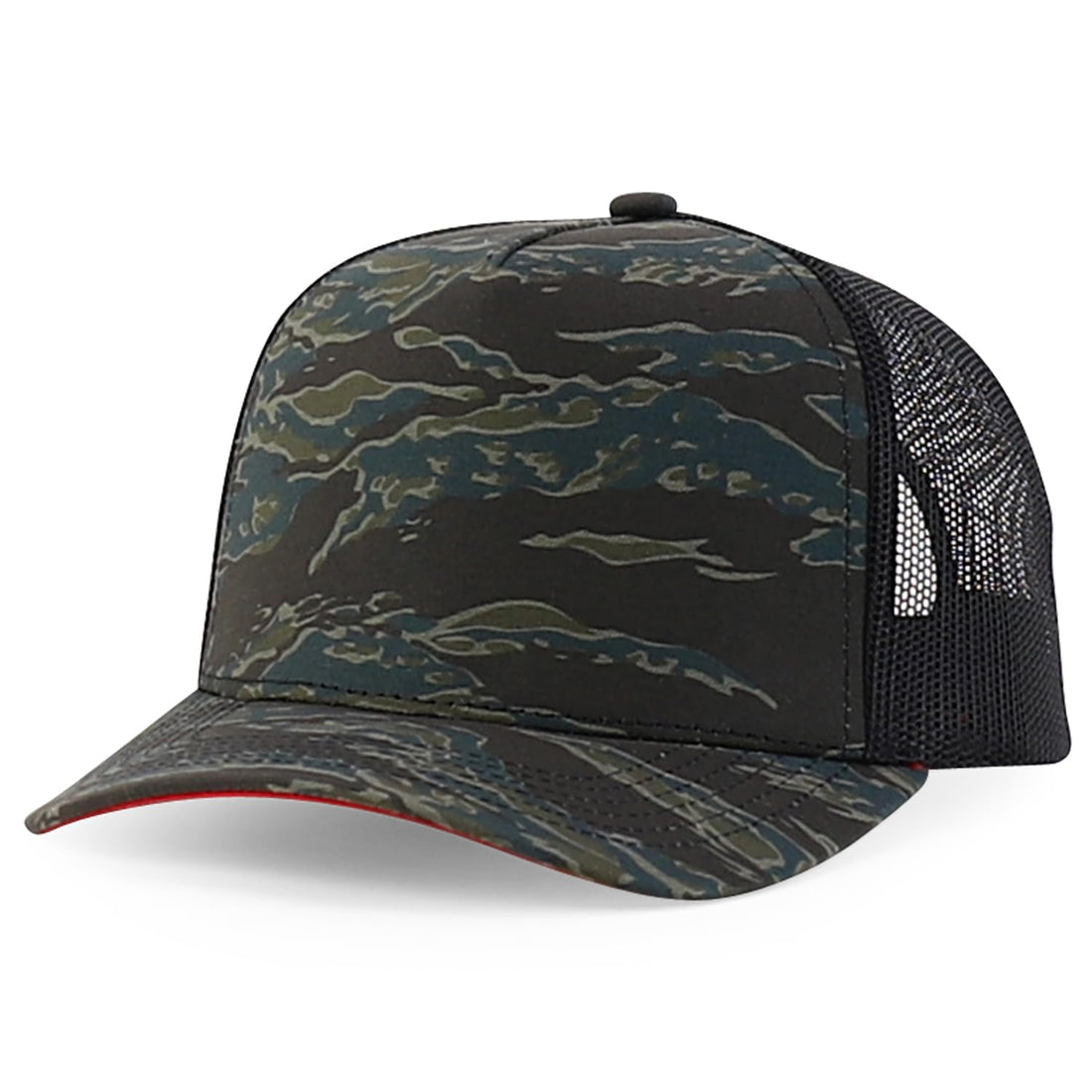 Trendy Apparel Shop 5 Panel Structured Crown Curved Bill Trucker Cap