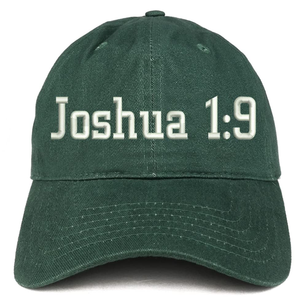 Trendy Apparel Shop Joshua 1:9 Low Profile Soft Cotton Baseball Cap