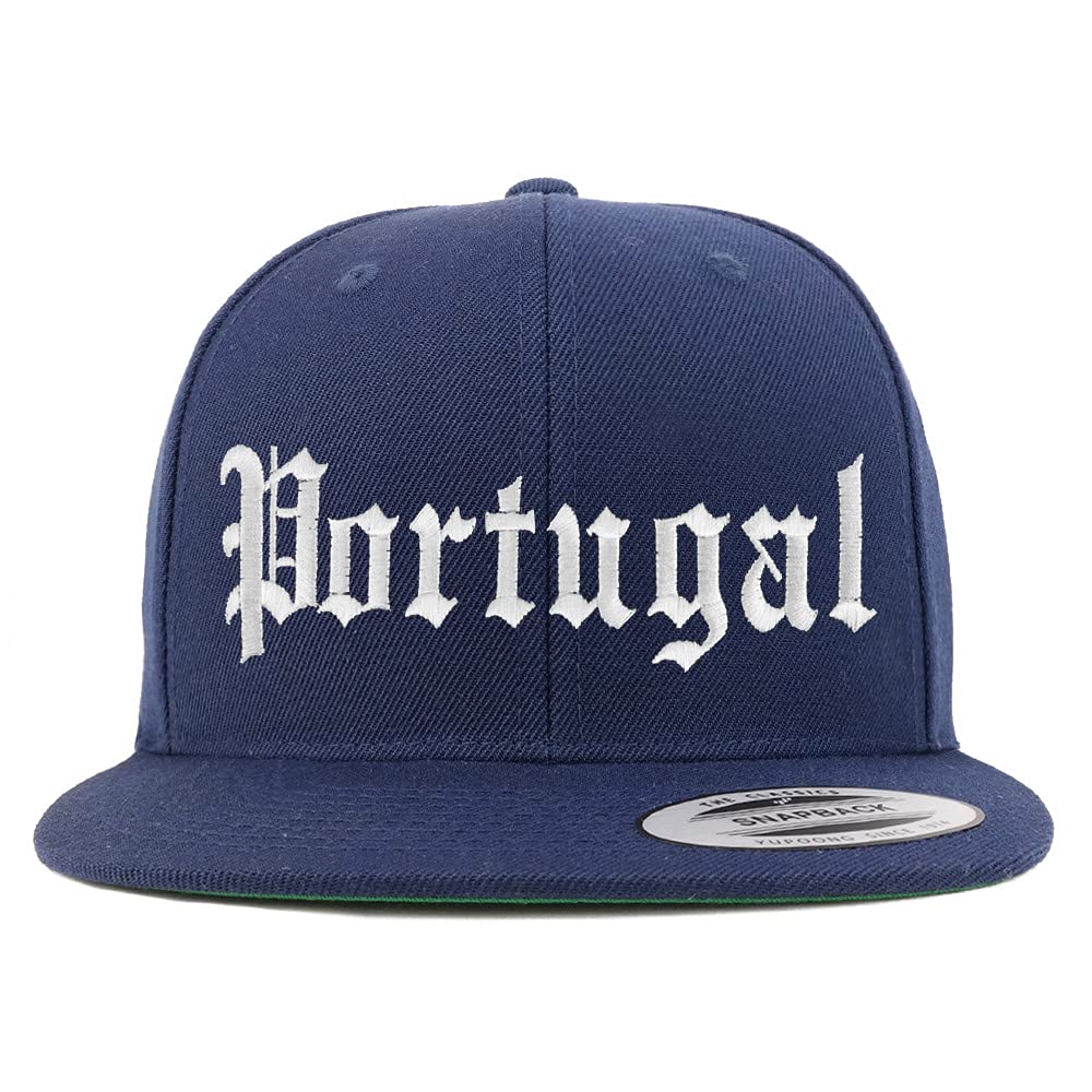 Trendy Apparel Shop Portugal Old English Embroidered Flatbill Snapback