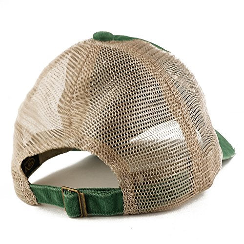 Trendy Apparel Shop Number 7 Patch Frayed Bill Trucker Mesh Back Cap