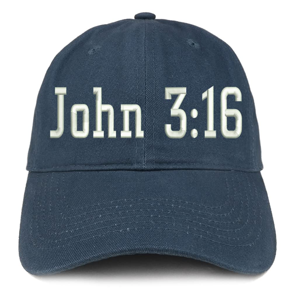 Trendy Apparel Shop John 3:16 Low Profile Soft Cotton Baseball Cap