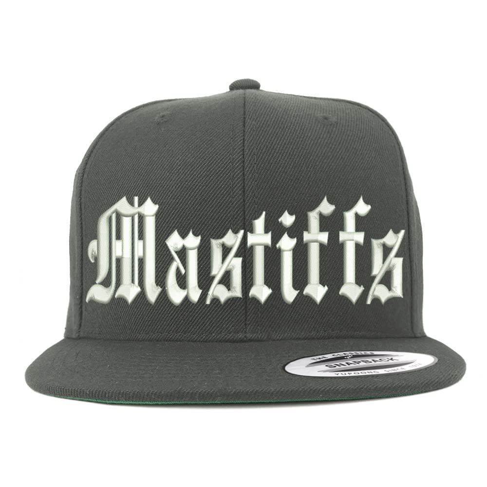 Trendy Apparel Shop Old English Mastiffs Embroidered Flatbill Snapback