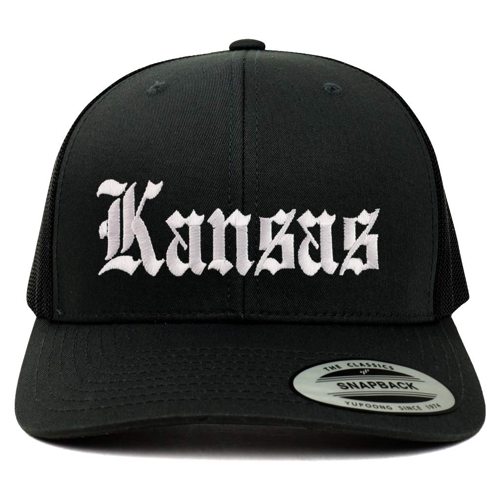 Trendy Apparel Shop Kansas State Old English 6 Panel Trucker Mesh Cap