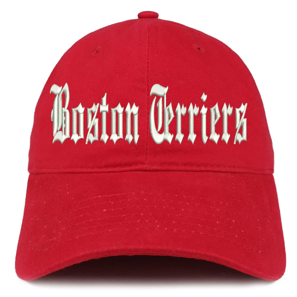 Trendy Apparel Shop Old English Boston Terriers Low Profile Soft Cotton Baseball Cap