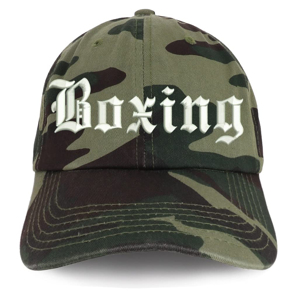 Trendy Apparel Shop Old English Boxing Low Profile Soft Cotton Baseball Cap
