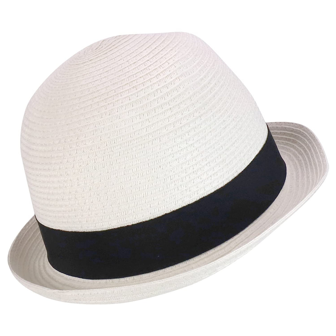 Trendy Apparel Shop Men's Toyo Paper Braid Upturn Brim Summer Fedora Hat