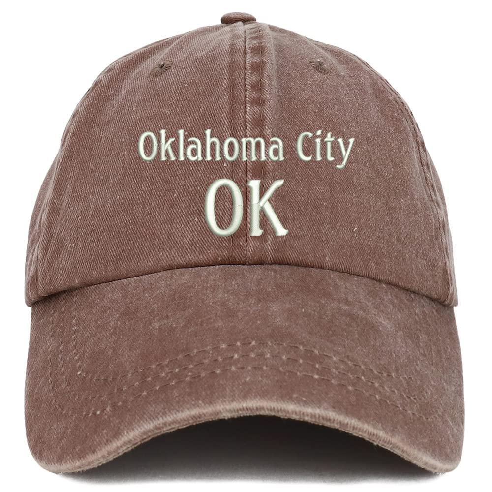 Trendy Apparel Shop Oklahoma City OK Embroidered Pigment Dyed Washed Baseball Cap