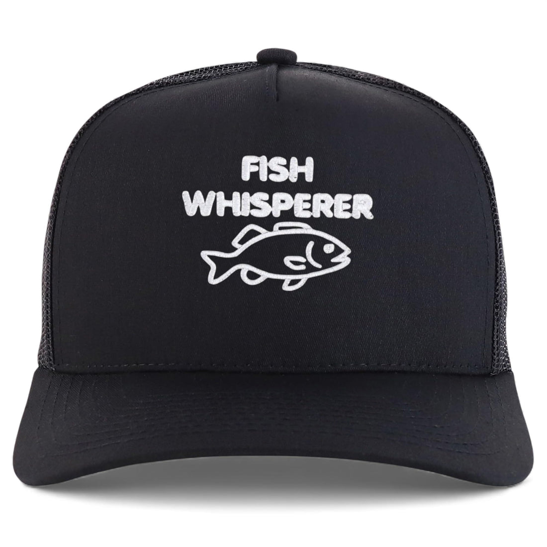 Trendy Apparel Shop Fish Whisperer Embroidered 5 Panel Snapback Trucker Cap