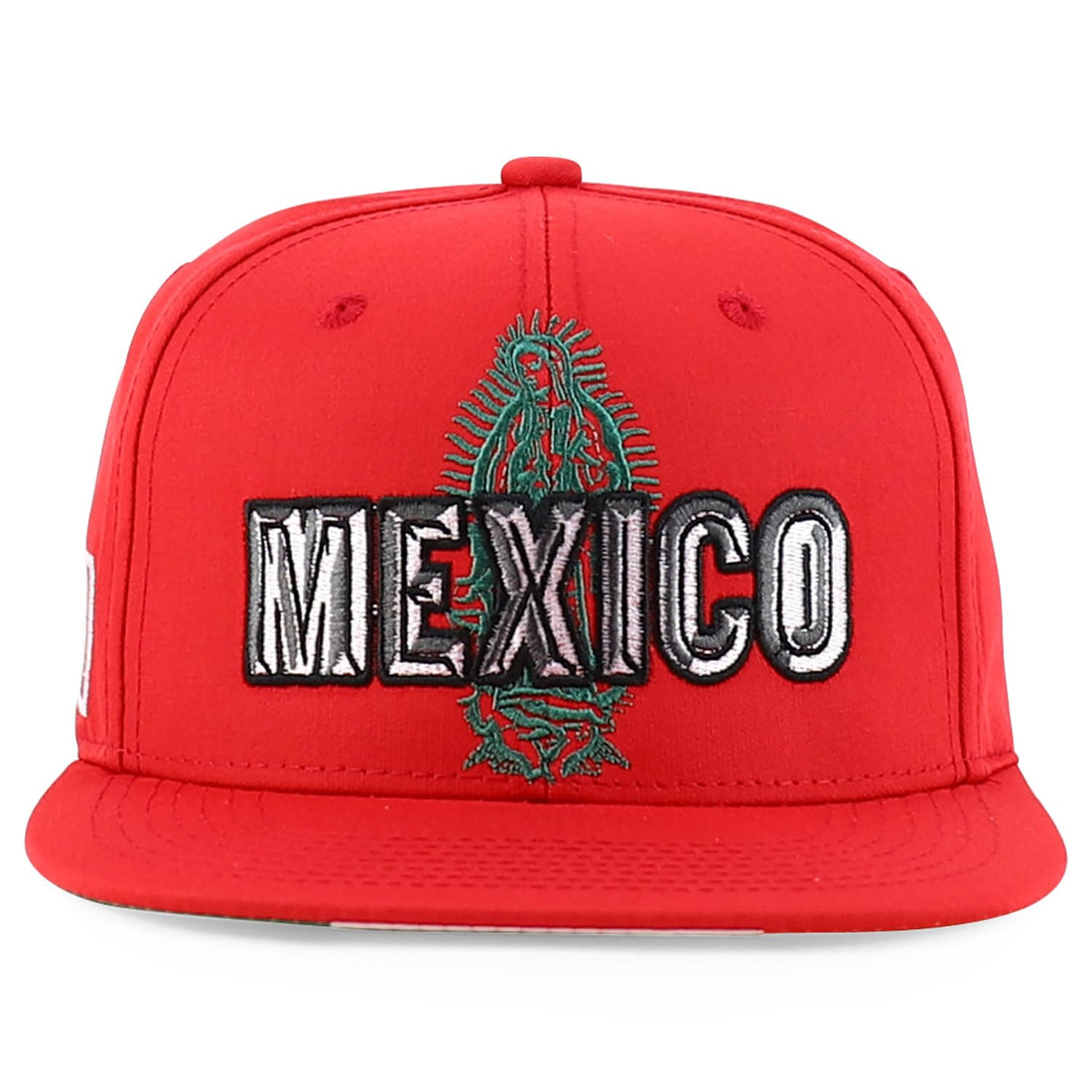 Trendy Apparel Shop Mexico Guadalupe Embroidered Flat Bill Snapback Cap