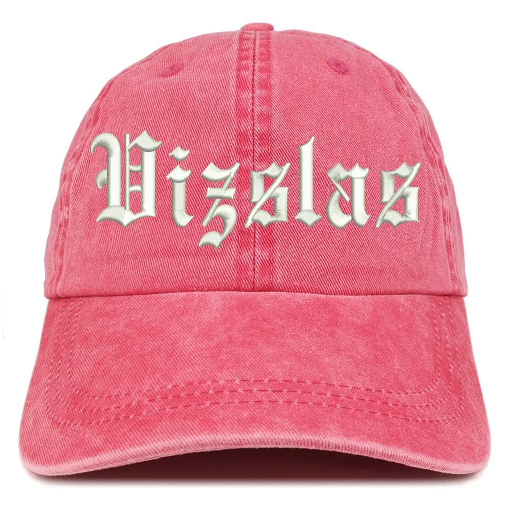 Trendy Apparel Shop Old English Vizslas Washed Pigment Dyed Baseball Cap