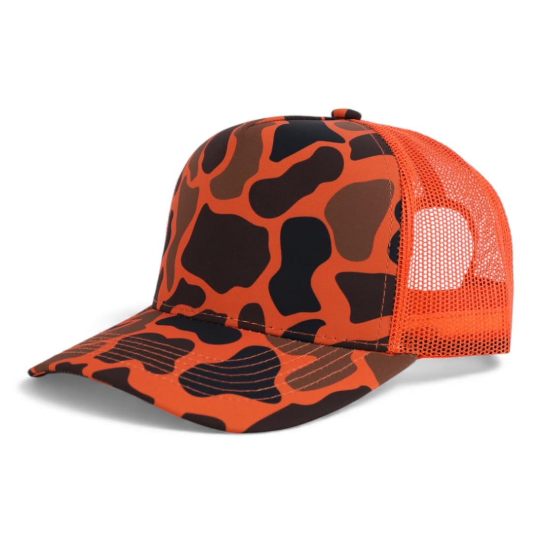 Trendy Apparel Shop 5 Panel Structured Crown Curved Bill Trucker Cap