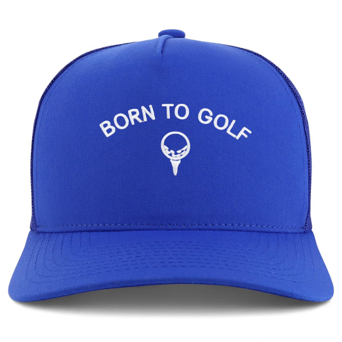 Trendy Apparel Shop Born to Golf Embroidered 5 Panel Snapback Trucker Cap
