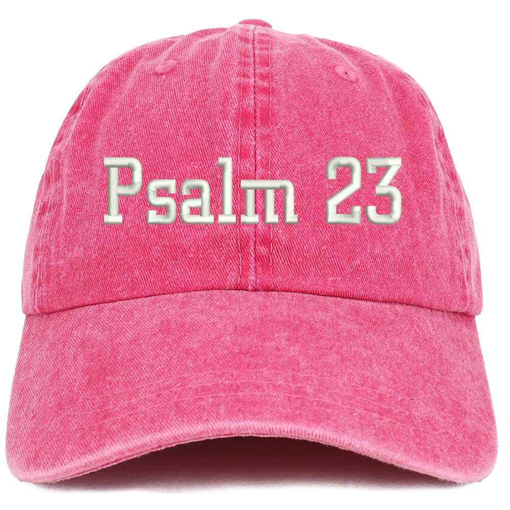 Trendy Apparel Shop Psalm 23 Washed Pigment Dyed Baseball Cap