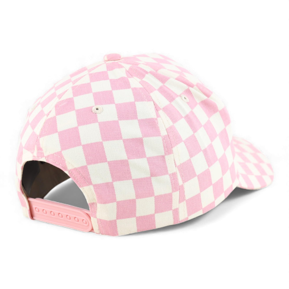 Trendy Apparel Shop Structured 5 Panel Checkered Print Baseball Cap