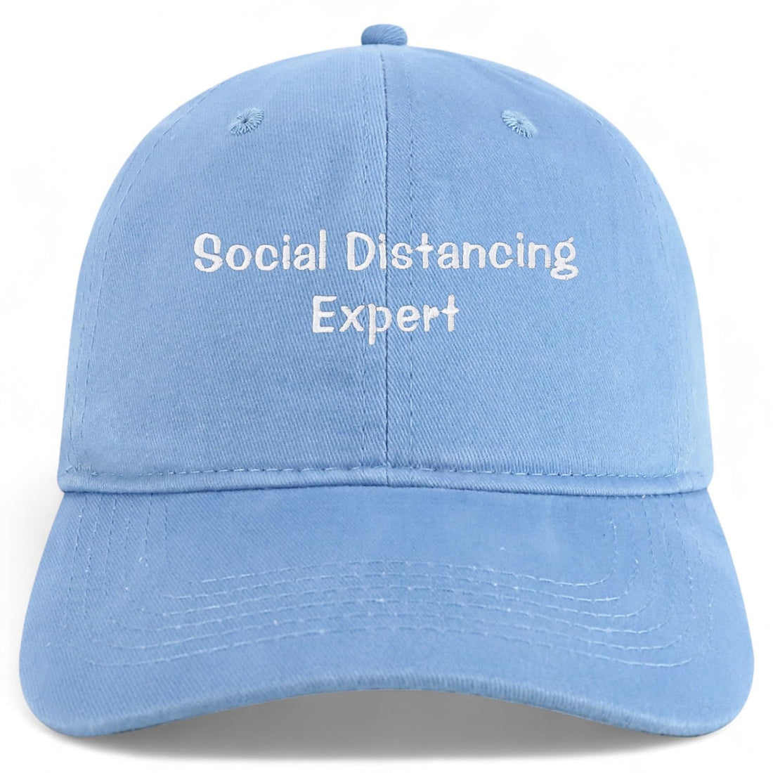 Trendy Apparel Shop Social Distancing Expert Embroidered Cotton Unstructured Low Profile Dad Hat
