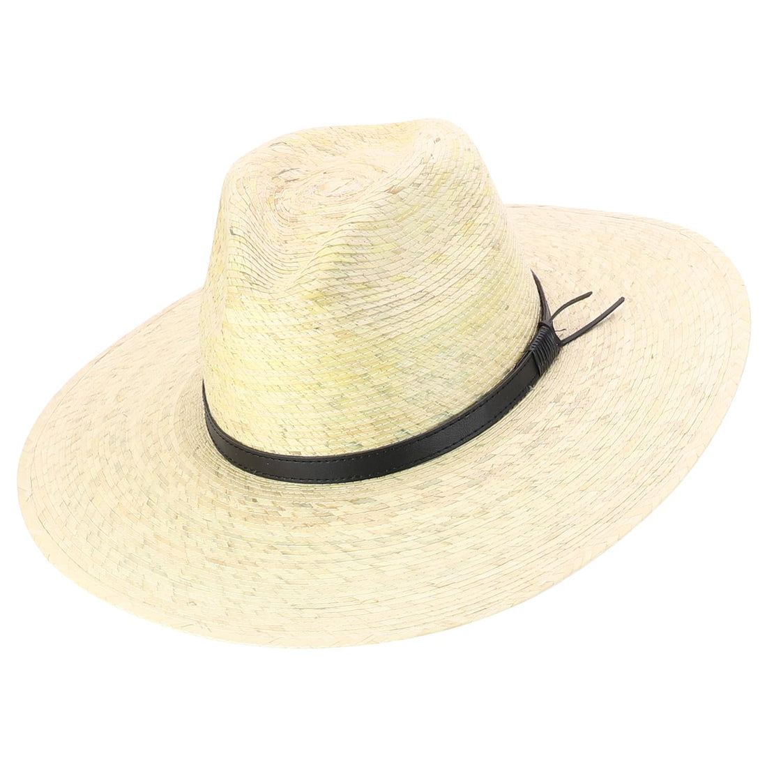 Trendy Apprel Shop Palm Braid UPF 50+ Wide Brim Fedora Crown Sun Hat