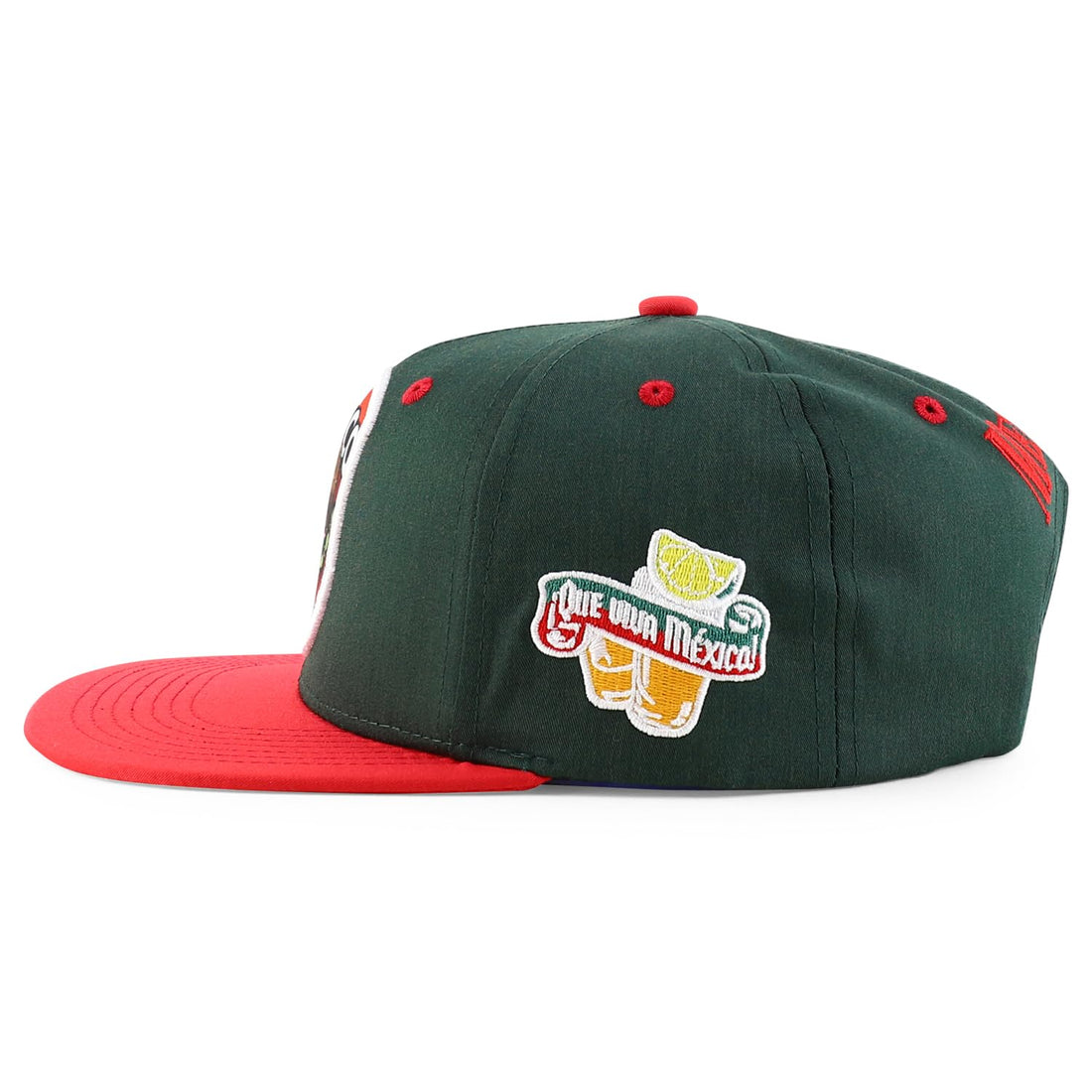 Trendy Apparel Shop 6 Panel Structured Mexico Eagle Flat Bill Snapback Baseball Cap