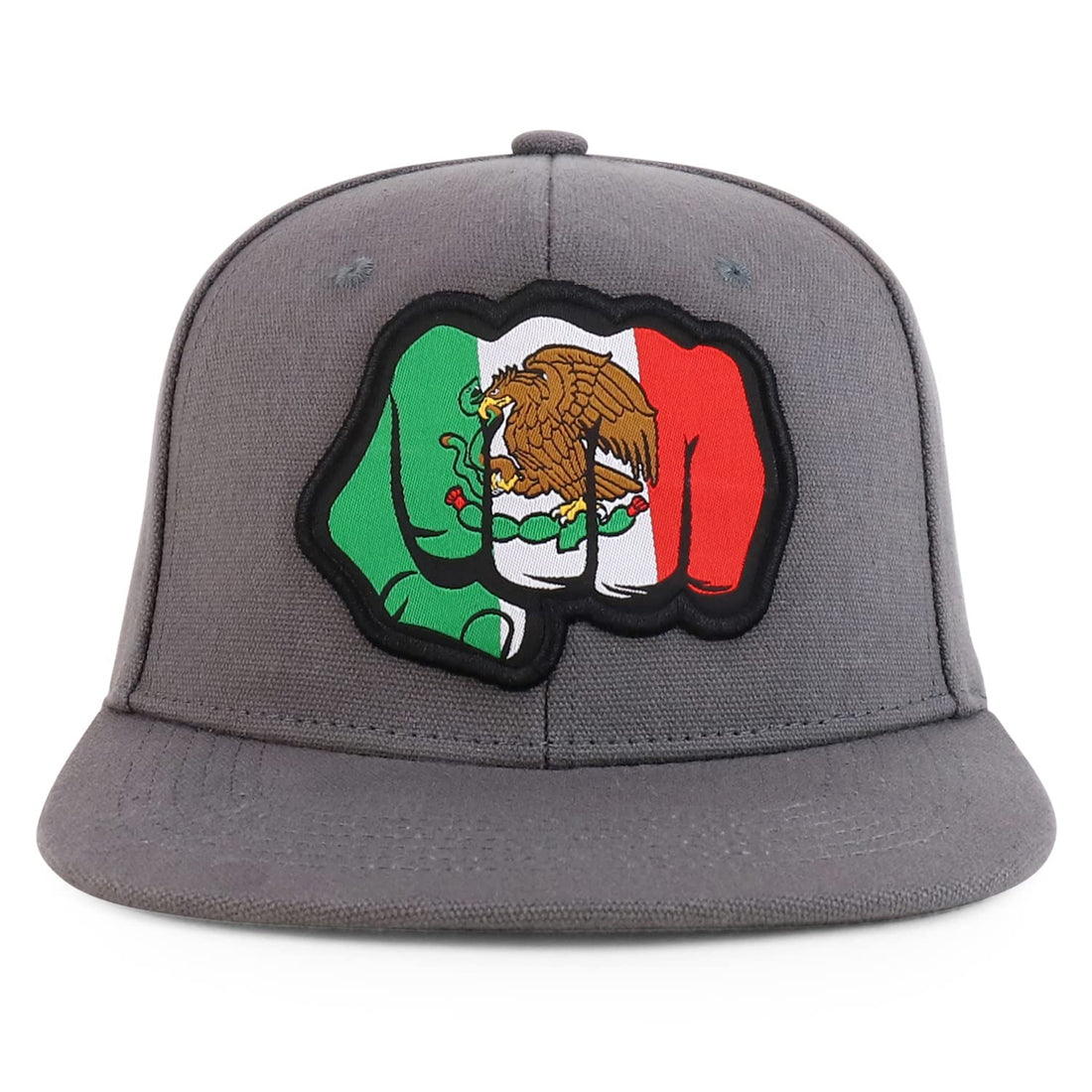 Trendy Apparel Shop Mexico Eagle Embroidered Flatbill Snapback Cap