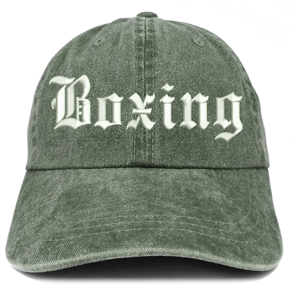 Trendy Apparel Shop Old English Boxing Washed Pigment Dyed Baseball Cap