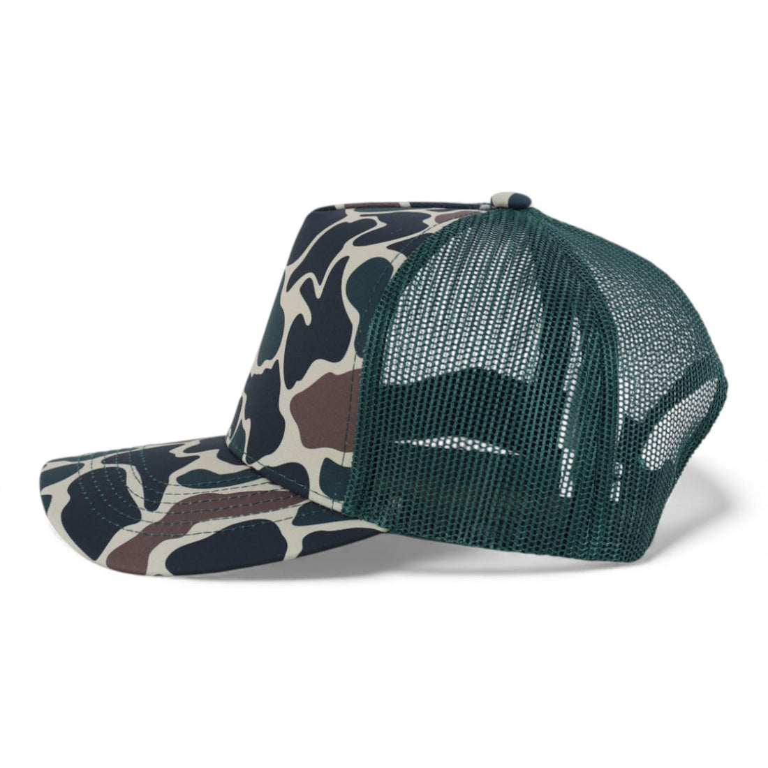 Trendy Apparel Shop 5 Panel Structured Crown Curved Bill Trucker Cap