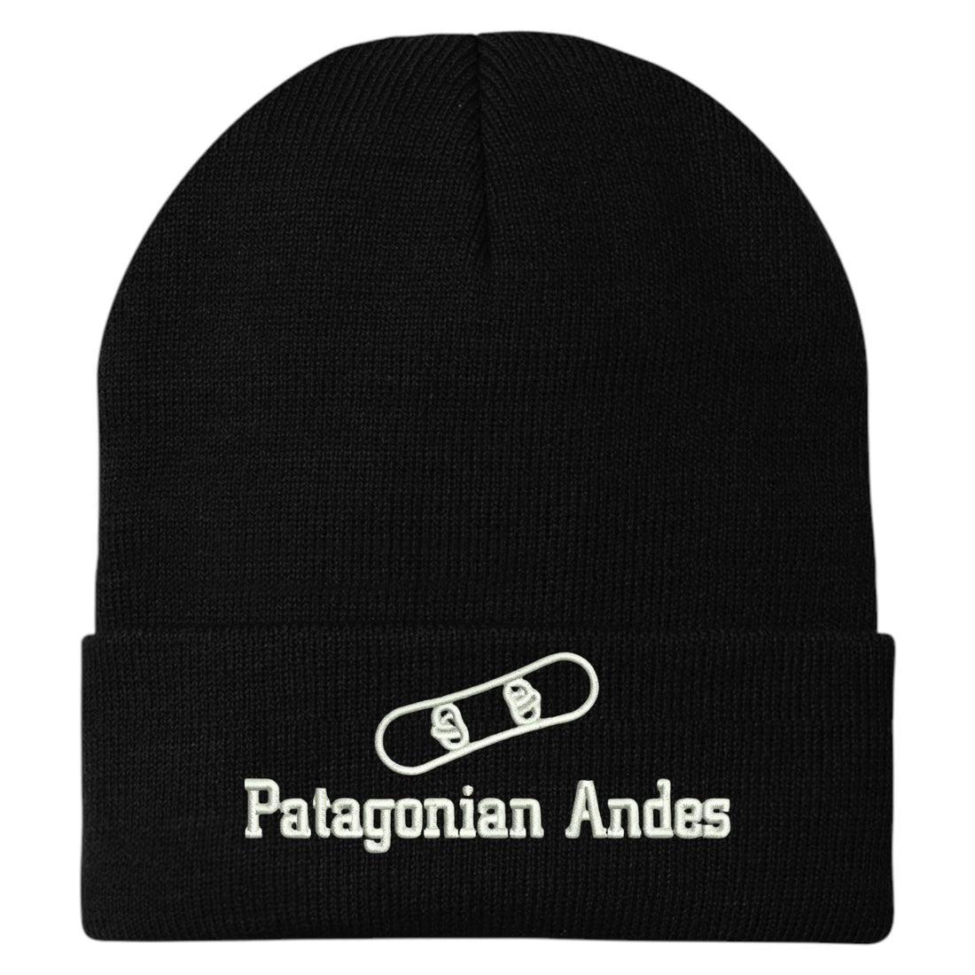 Trendy Apparel Shop Patagonian Andes Snowboard Logo Embroidered Long Cuff Beanie