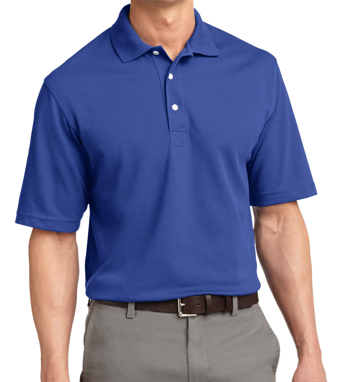 Trendy Apparel Shop Soft Breathable Fit Moisture-Wicking Quick Dry Men's Polo Big and Tall Shirt