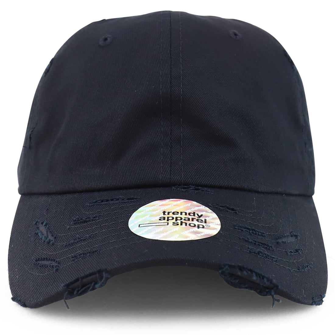 Trendy Apparel Shop Oversized XXL Frayed Unstructured Soft Crown Cotton Dad Hat