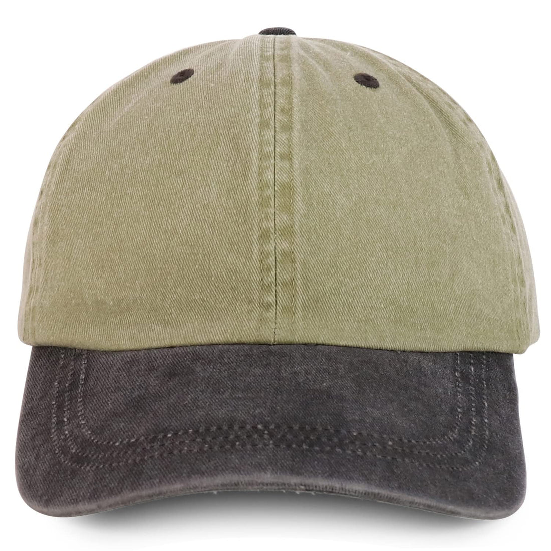 Trendy Apparel Shop Oversize 2XL Pigment Dyed Two Tone Baseball Cap