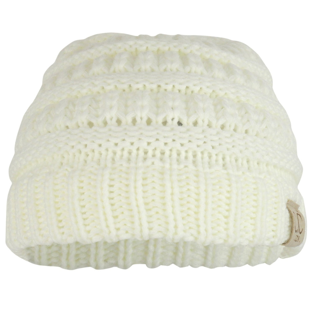 Trendy Apparel Shop Kid's Crochet Knit Winter Short Beanie Hat