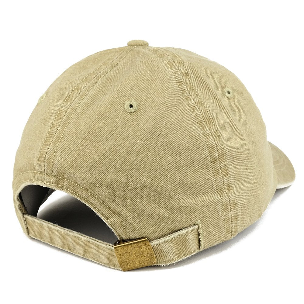 Trendy Apparel Shop Oops Patch Pigment Dyed Washed Baseball Cap