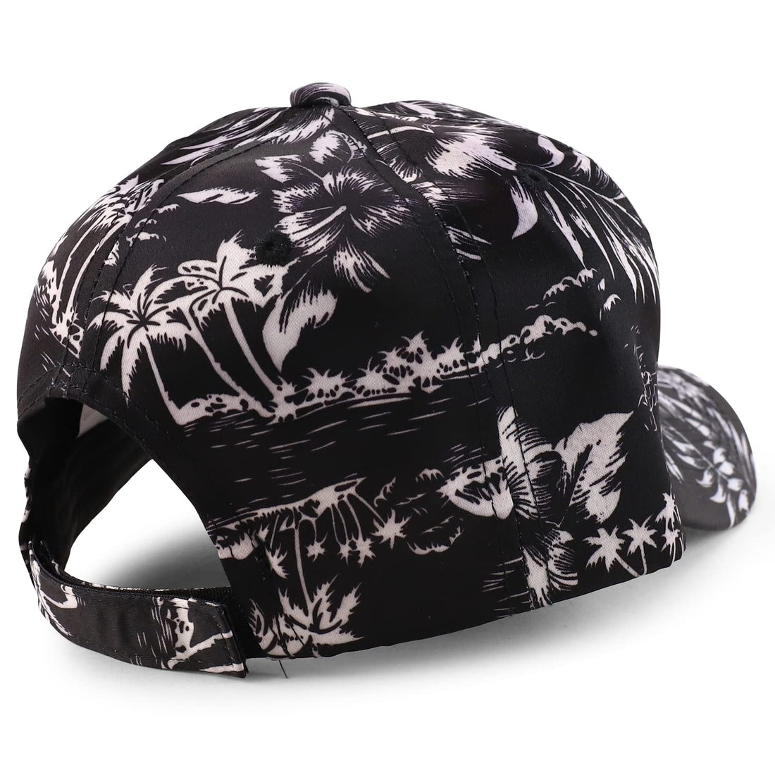 Trendy Apparel Shop Tropical Flower Hibiscus Pattern Print Baseball Cap